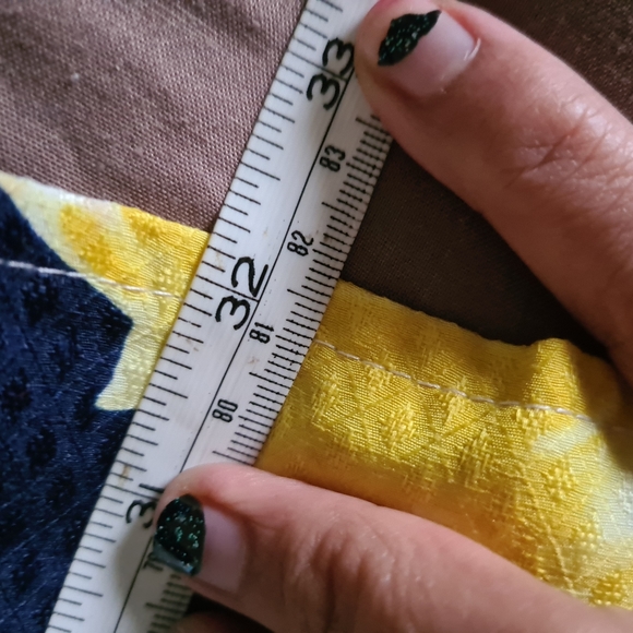 MIA 12 Yellow Blue Floral Midi Dress | Semi-Formal Clothes Party | Flower Dress - Picture 5 of 8